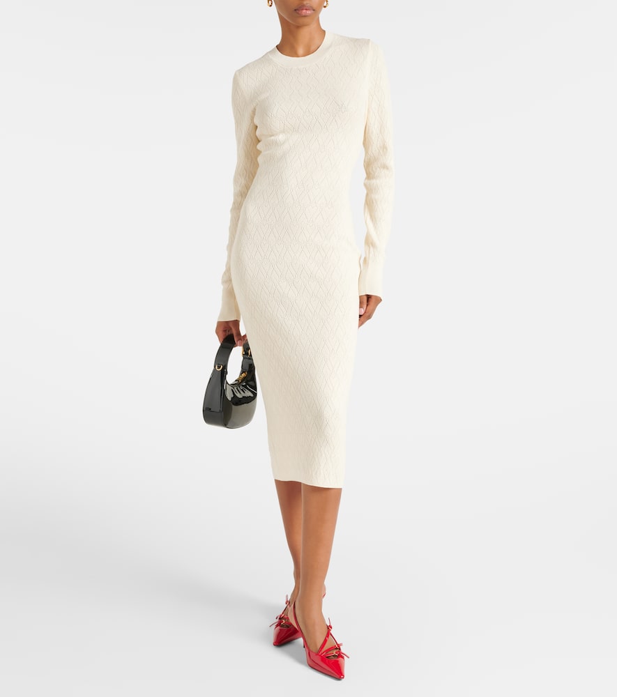 Ami De Coeur cotton and wool midi dress