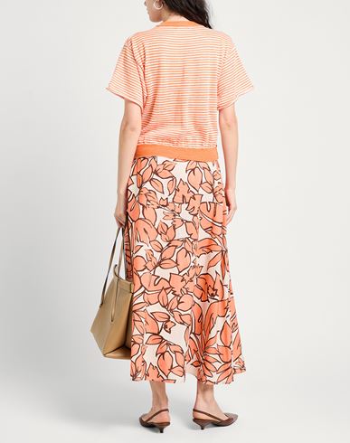 Roberto Collina Woman Sweater Orange Size L Linen, Polyester