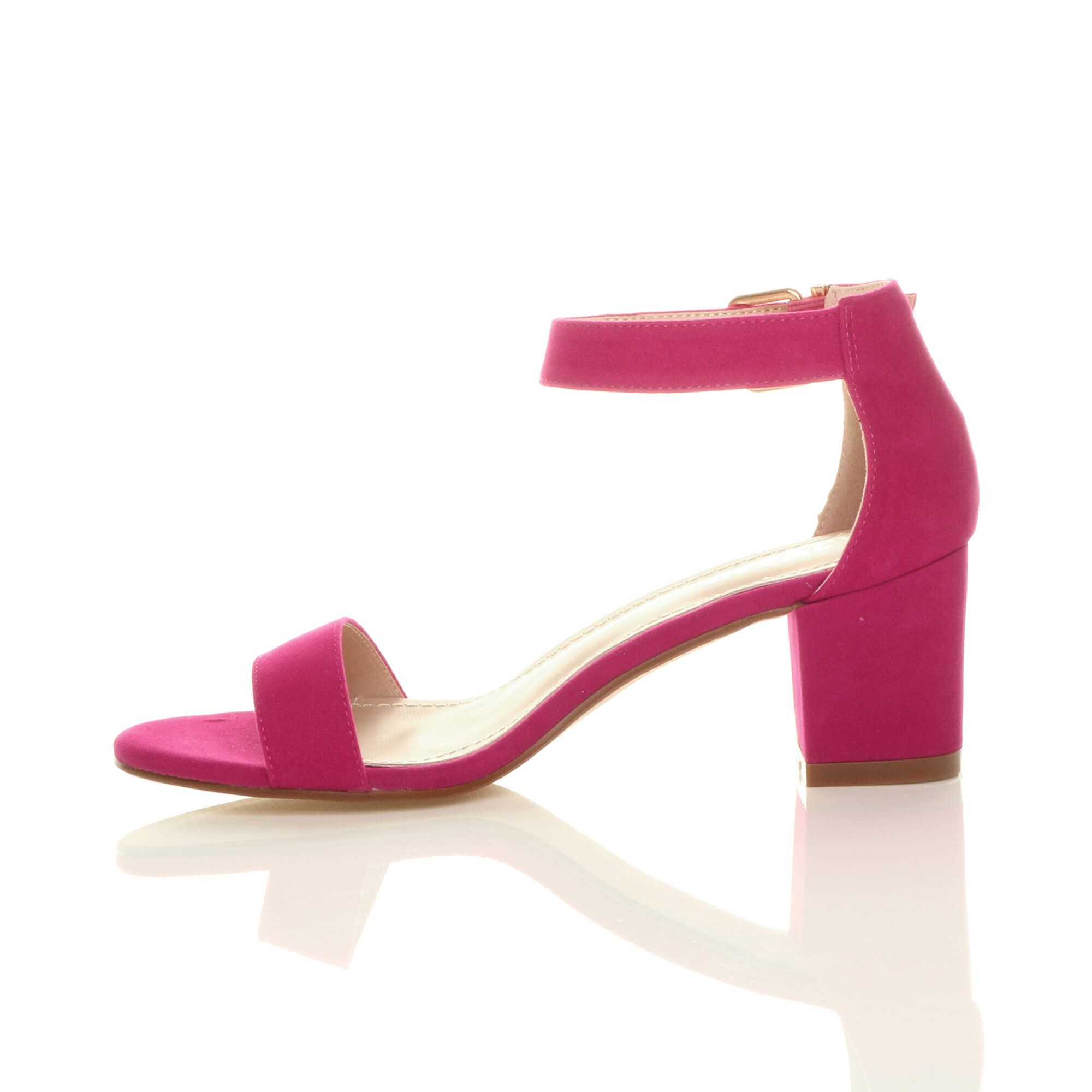 Mid Block Heel Ankle Strap  Heeled Sandals