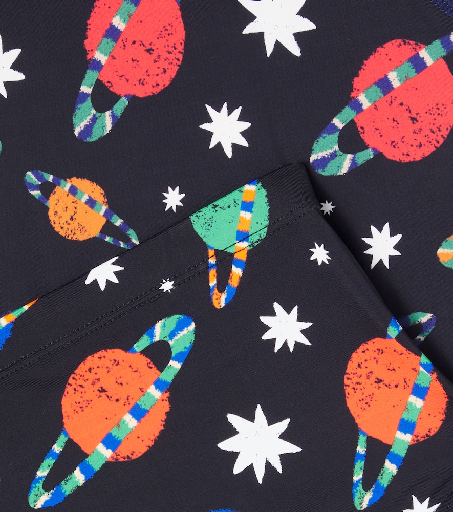 Fábula Printed rashguard top and swim trunks set