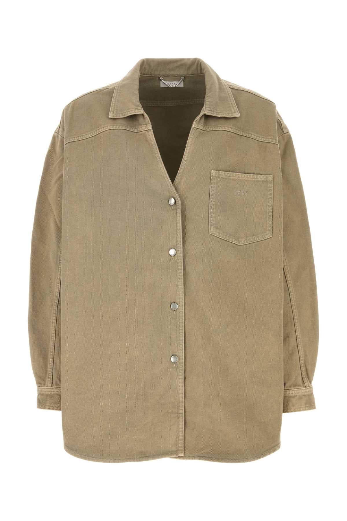 Cotton Utility Shirt — Beige