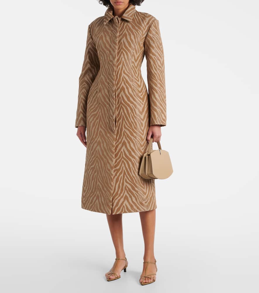 Mira cotton-blend jacquard coat