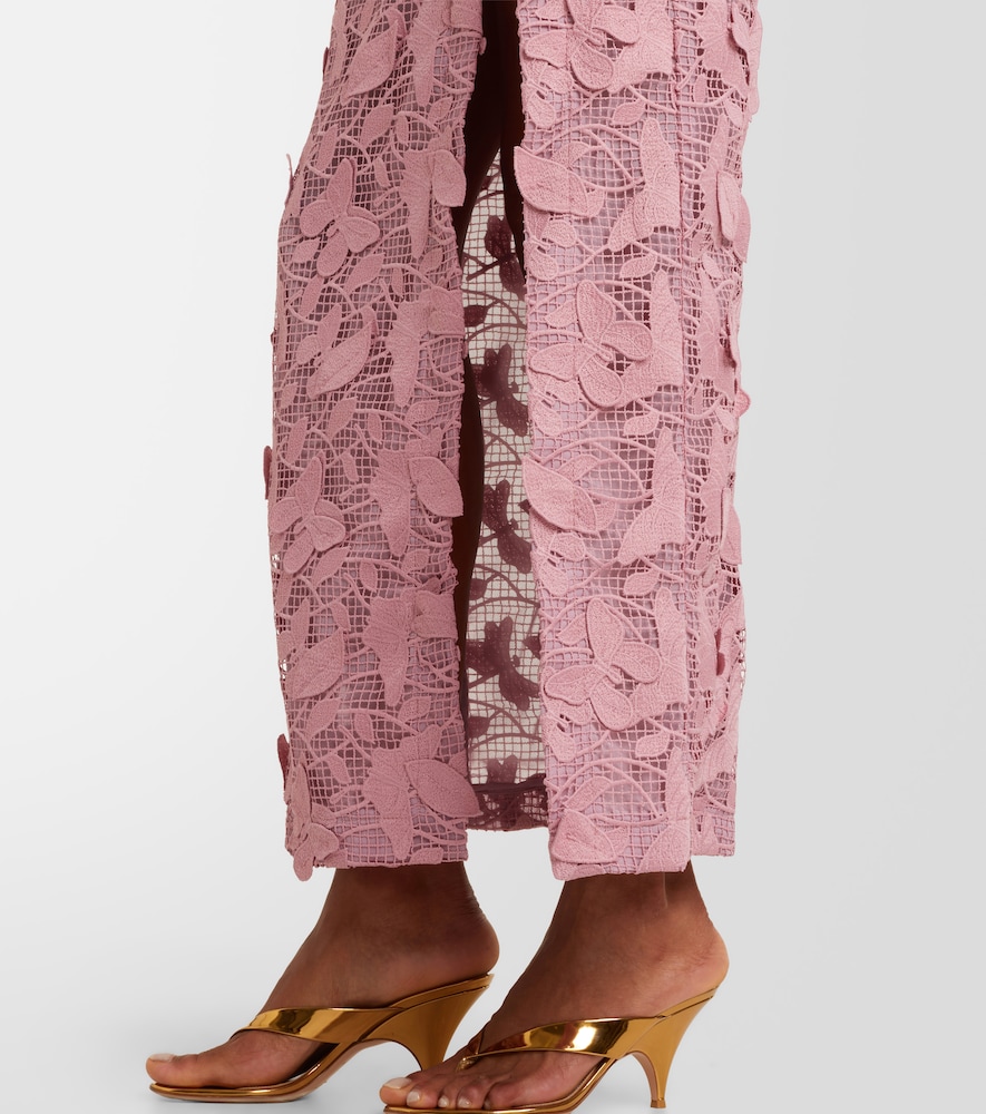 Embroidered lace maxi dress