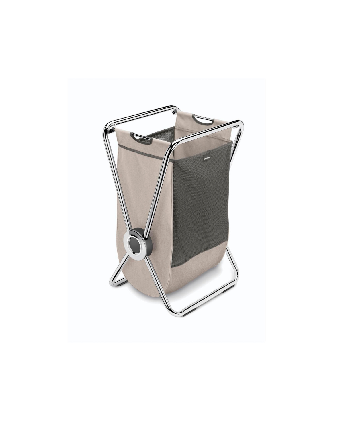 Single X-Frame Laundry Hamper, Removable Laundry Bag - Gray