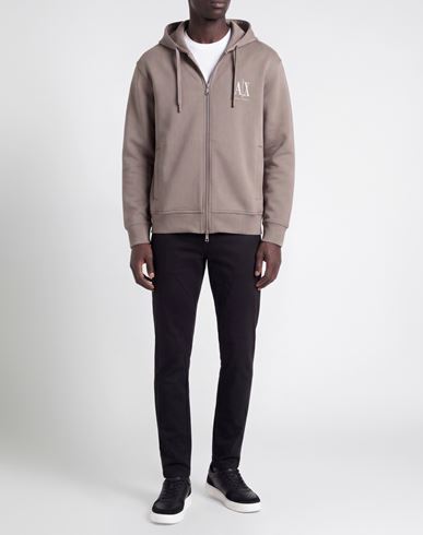 Man Sweatshirt Taupe Size S Cotton, Polyester, Elastane