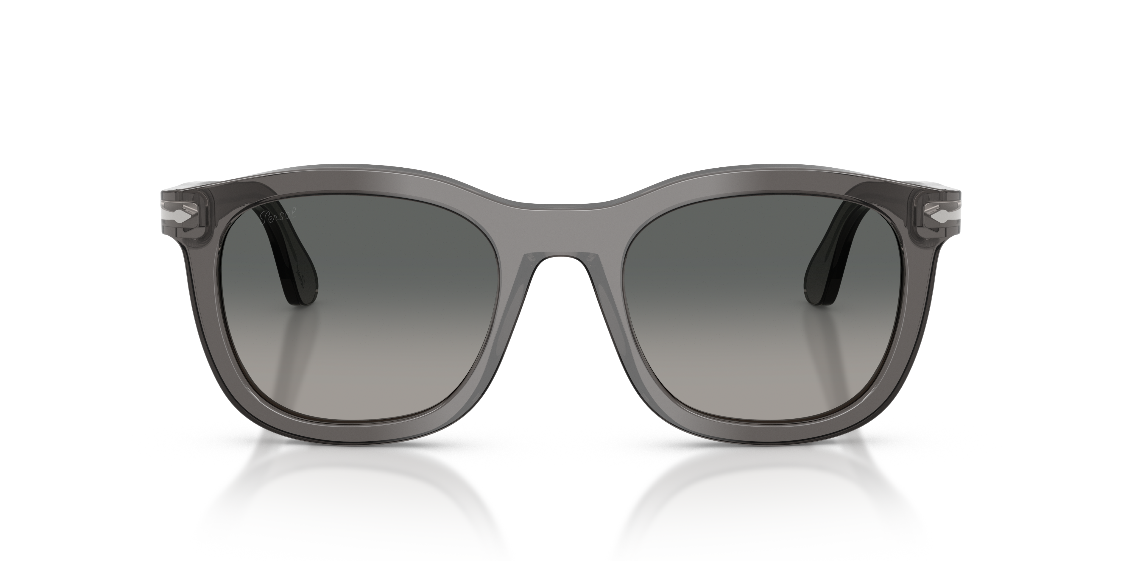 Persol Unisex Persol PO3395S 119671 Occhiali da sole Acetato Grigio Grigio Pantos Normale Sfumato