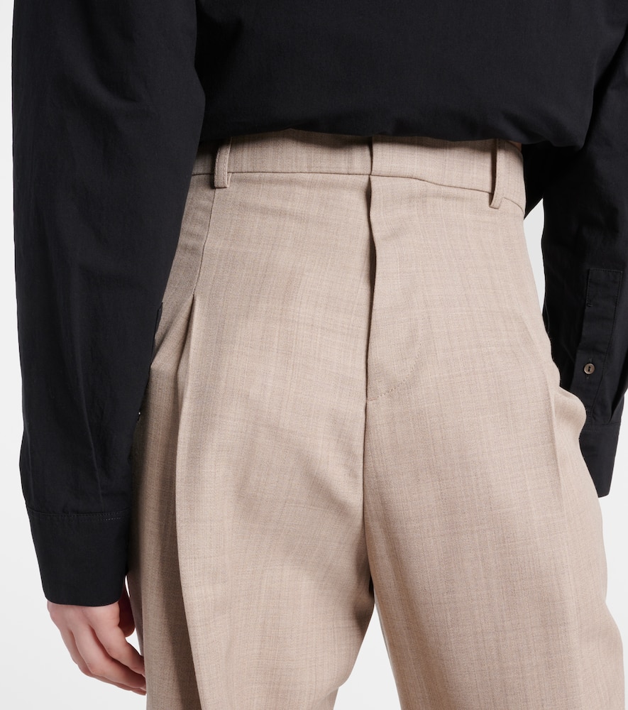 Virgin wool straight pants