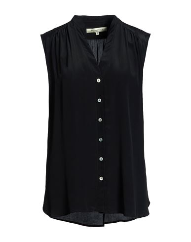 Woman Shirt Black Size 10 Acetate, Silk