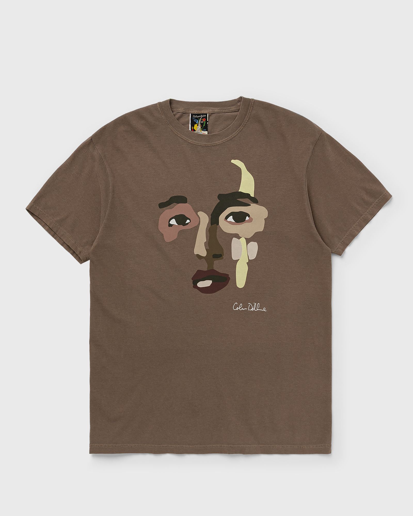 Shaped face tee brown male Shortsleeves now available at BSTN