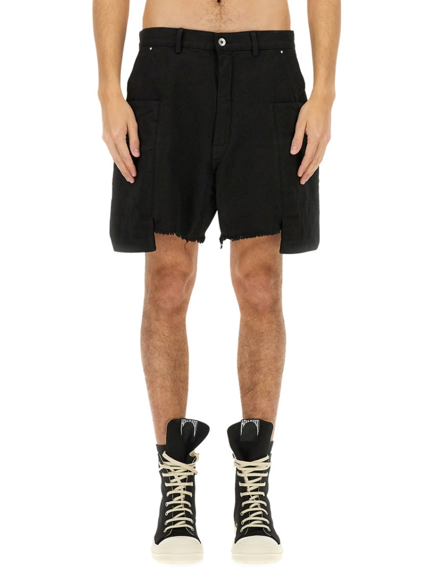 Black Solid Shorts