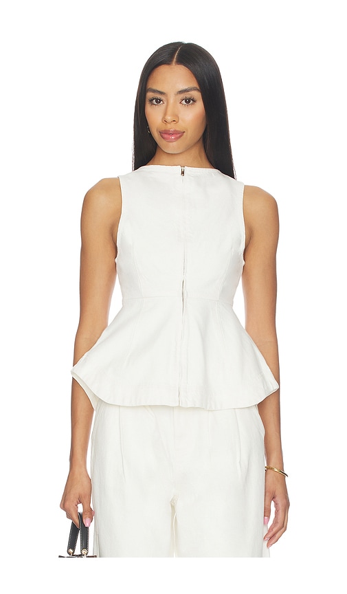 ALIGNE Chlo Denim Top in Cream. - 4 also , 2