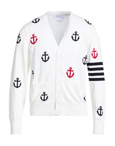 Man Cardigan White Size 0 Cotton