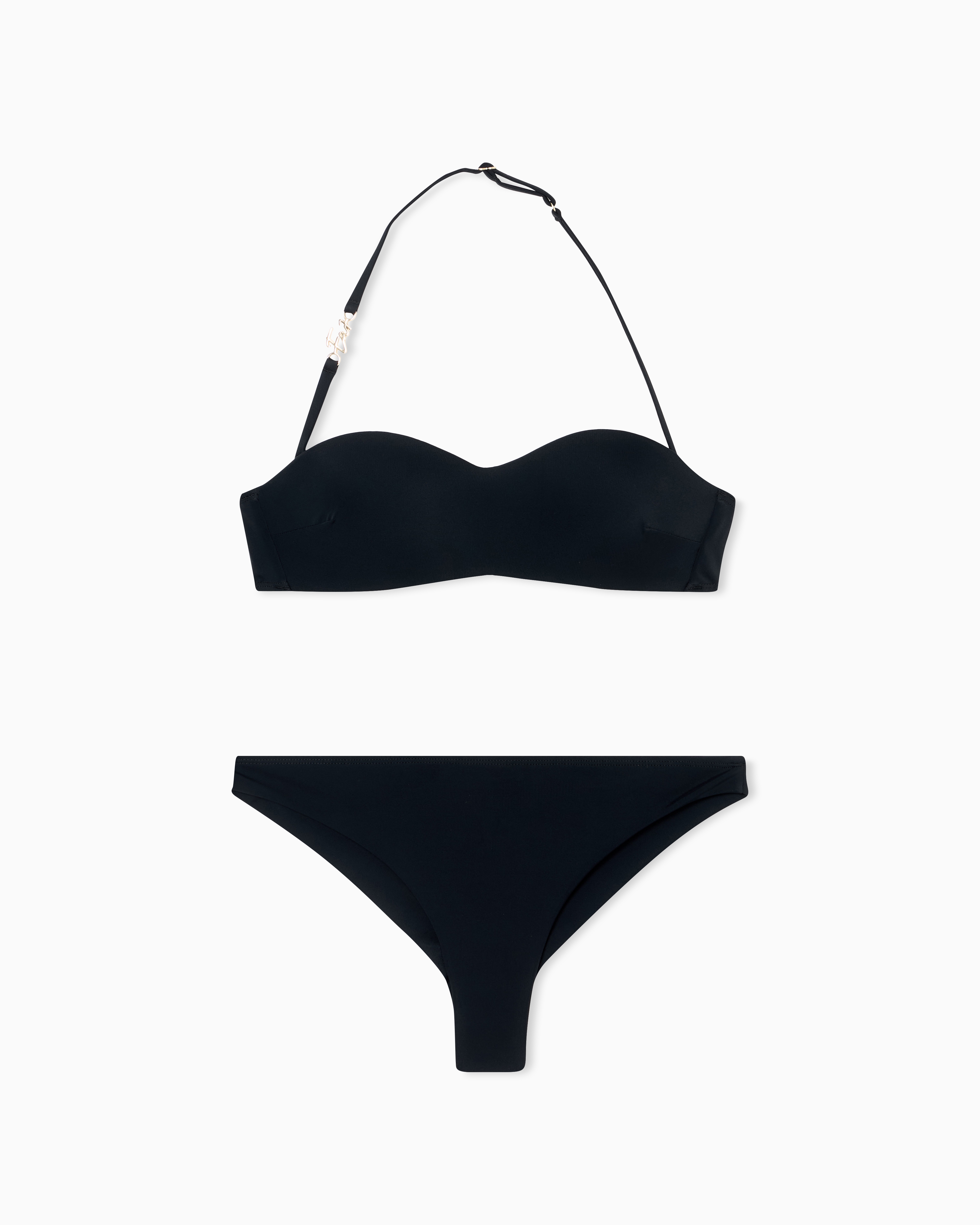 Bandeau bikini with logo