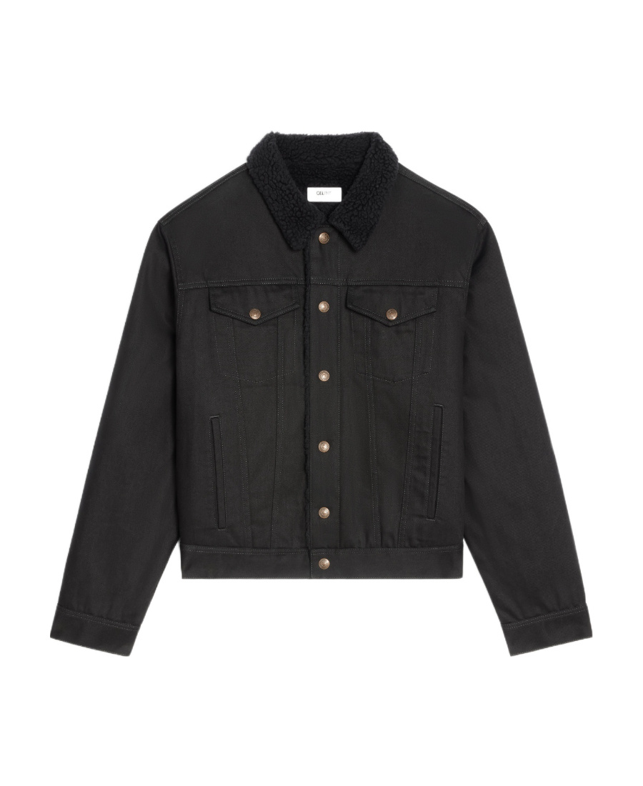 TRUCKER JACKET IN PURE BLACK WASH DENIM