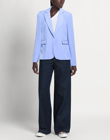 Woman Blazer Light blue Size 10 Polyester, Elastane
