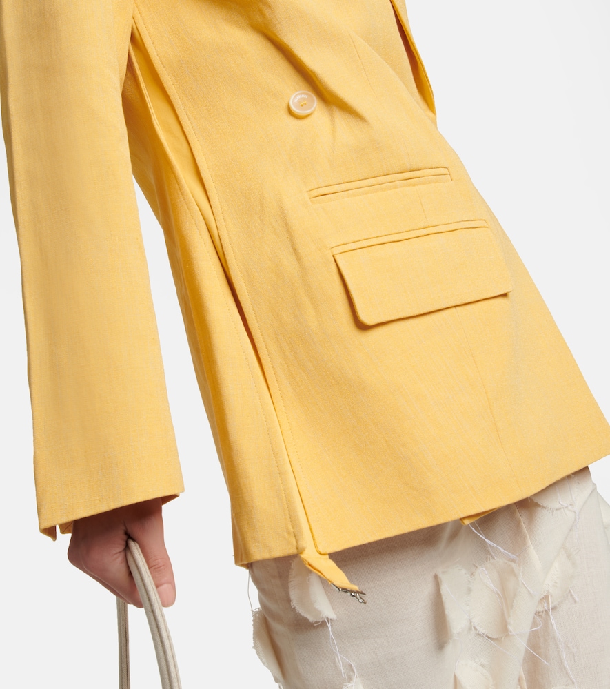 La Veste Tibau linen-blend blazer