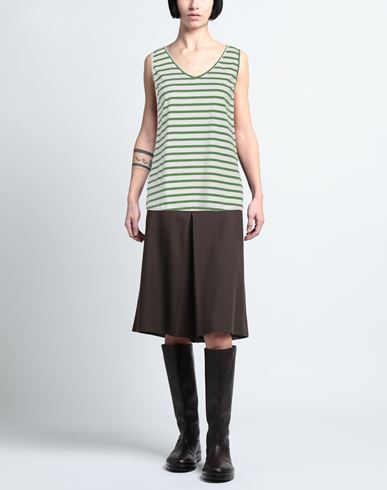 Woman Top Green Size 10 Cotton, Elastane
