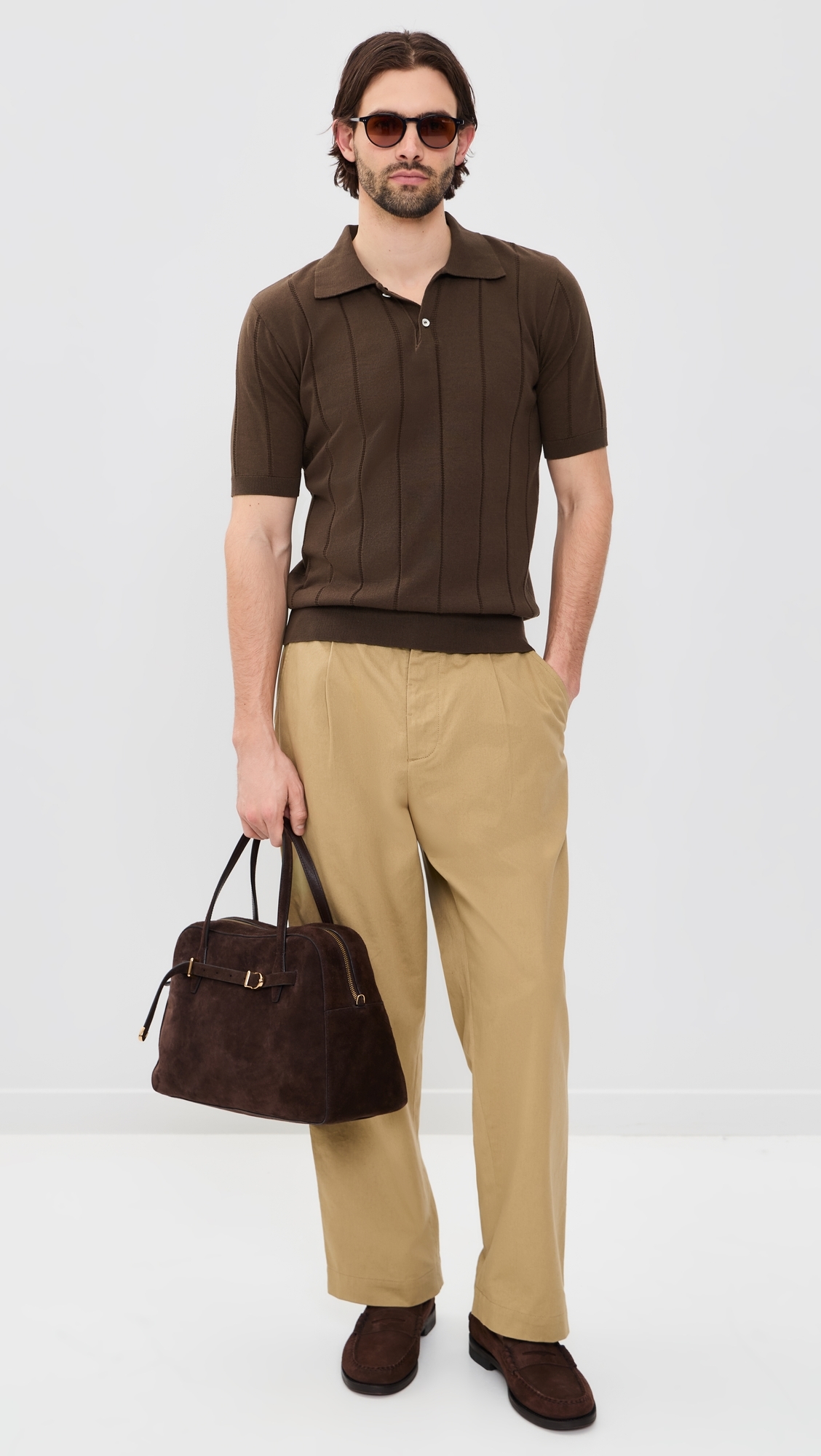 Jacobs Knitted Polo Brown