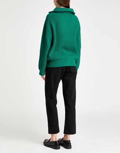Woman Turtleneck Green Size L Wool