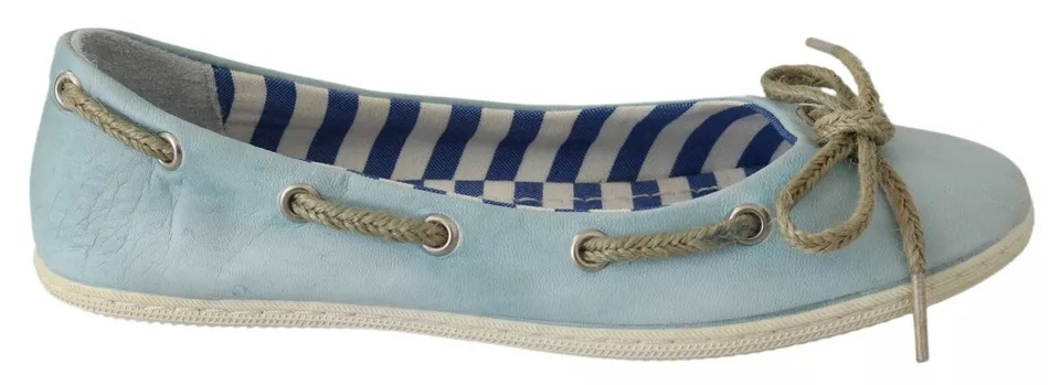 Pantofola D'Oro Minnesota Blue Stripe Flat Slip-On Women's Shoes Pre-Owned