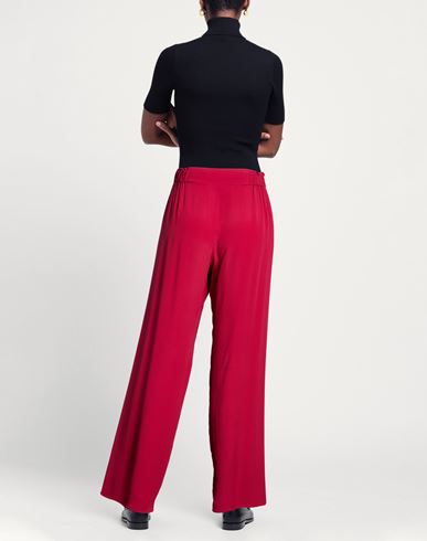Woman Pants Garnet Size 12 Acetate, Silk