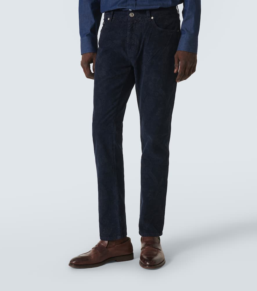 Printed straight jeans