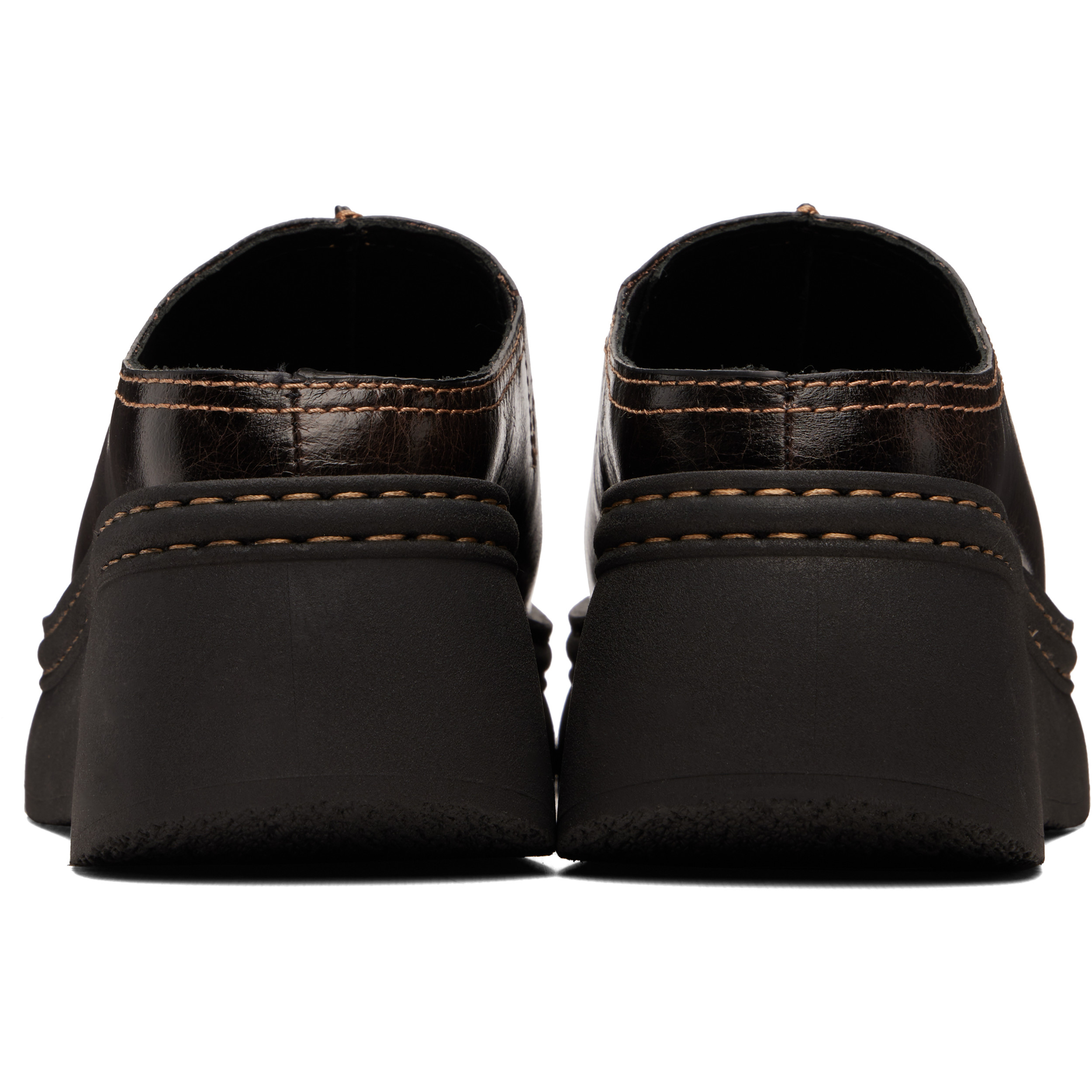 Brown Mego Mule Flats