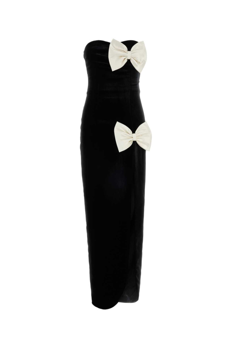 Black Stretch Velvet Dress