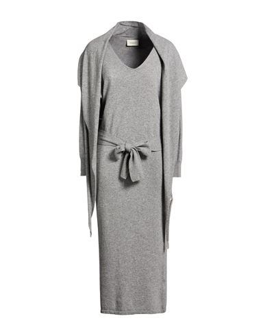 Woman Midi dress Light grey Size ONESIZE Viscose, Polyamide, Wool, Cashmere