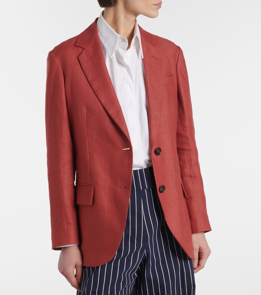 Hemp and linen gabardine blazer