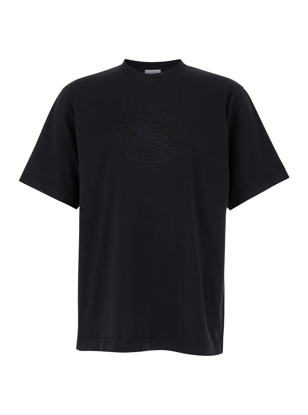 Tonal Embroidered T-Shirt — Black