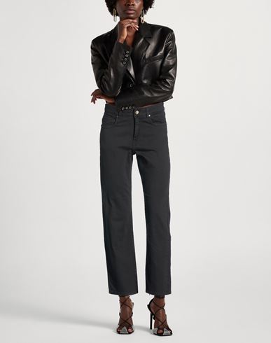 Woman Jeans Black Size 25 Cotton, Elastane