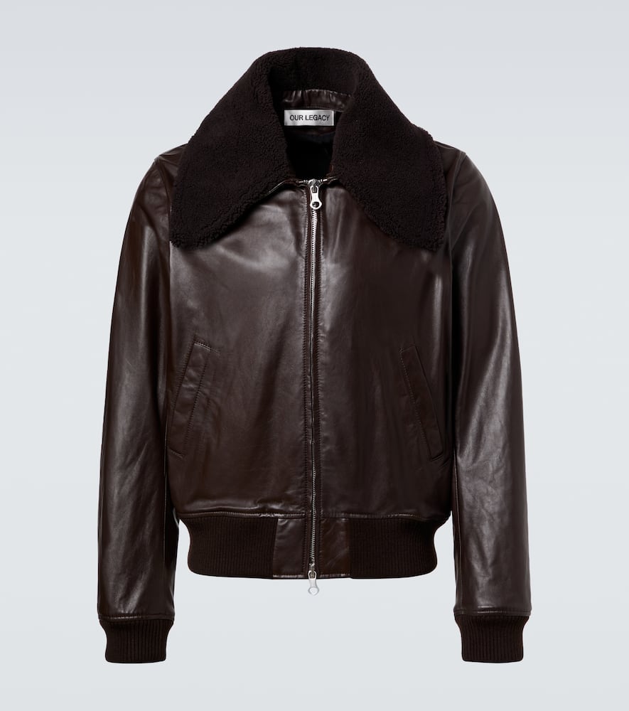 Pharos leather bomber jacket