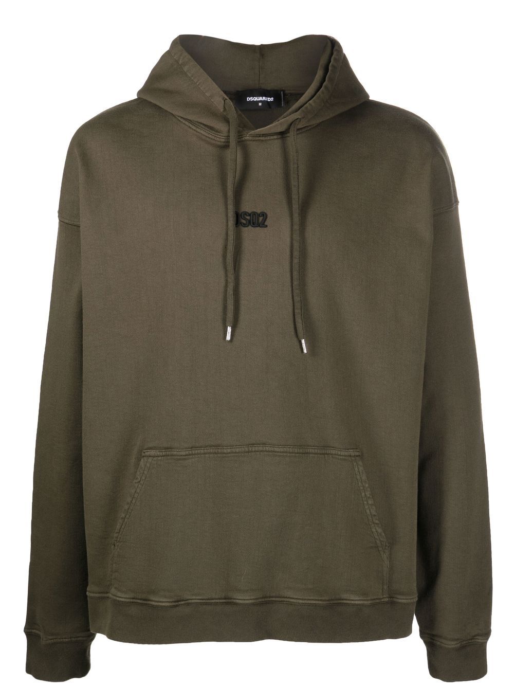 Embroidered-logo hoodie - Blue