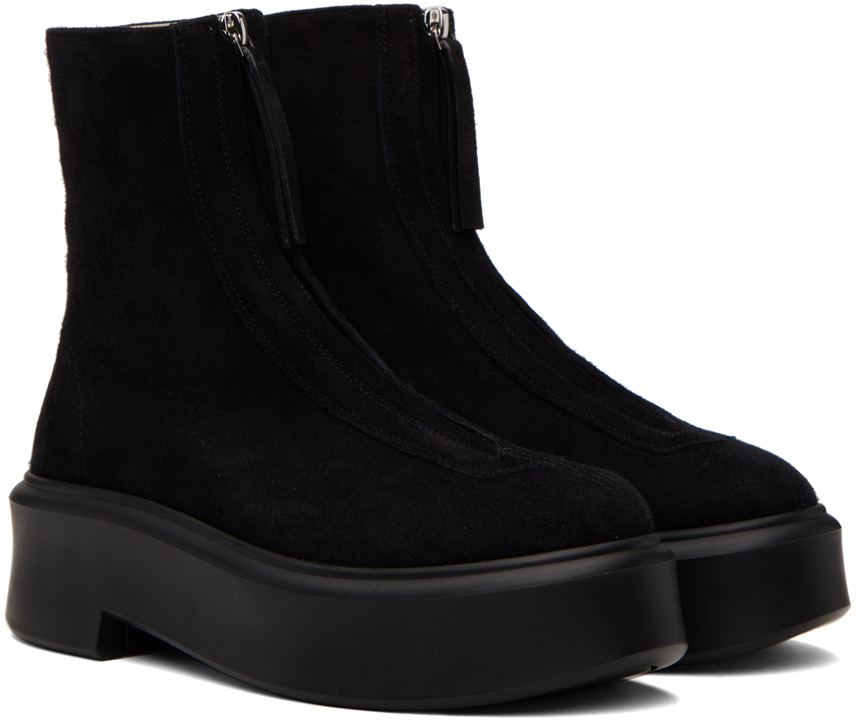 The Row Black Zipped I Boots