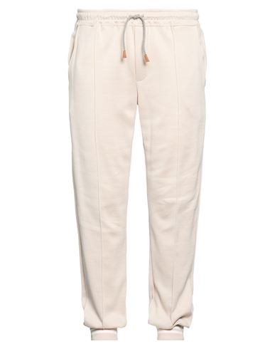 Man Pants Ivory Size XXL Cotton, Polyamide
