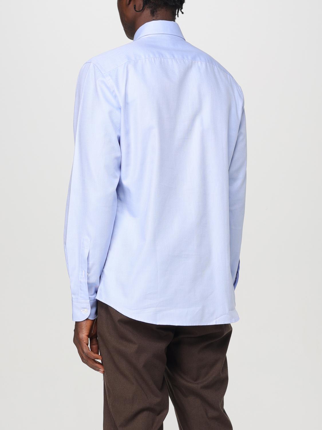Shirt Men color Gnawed Blue