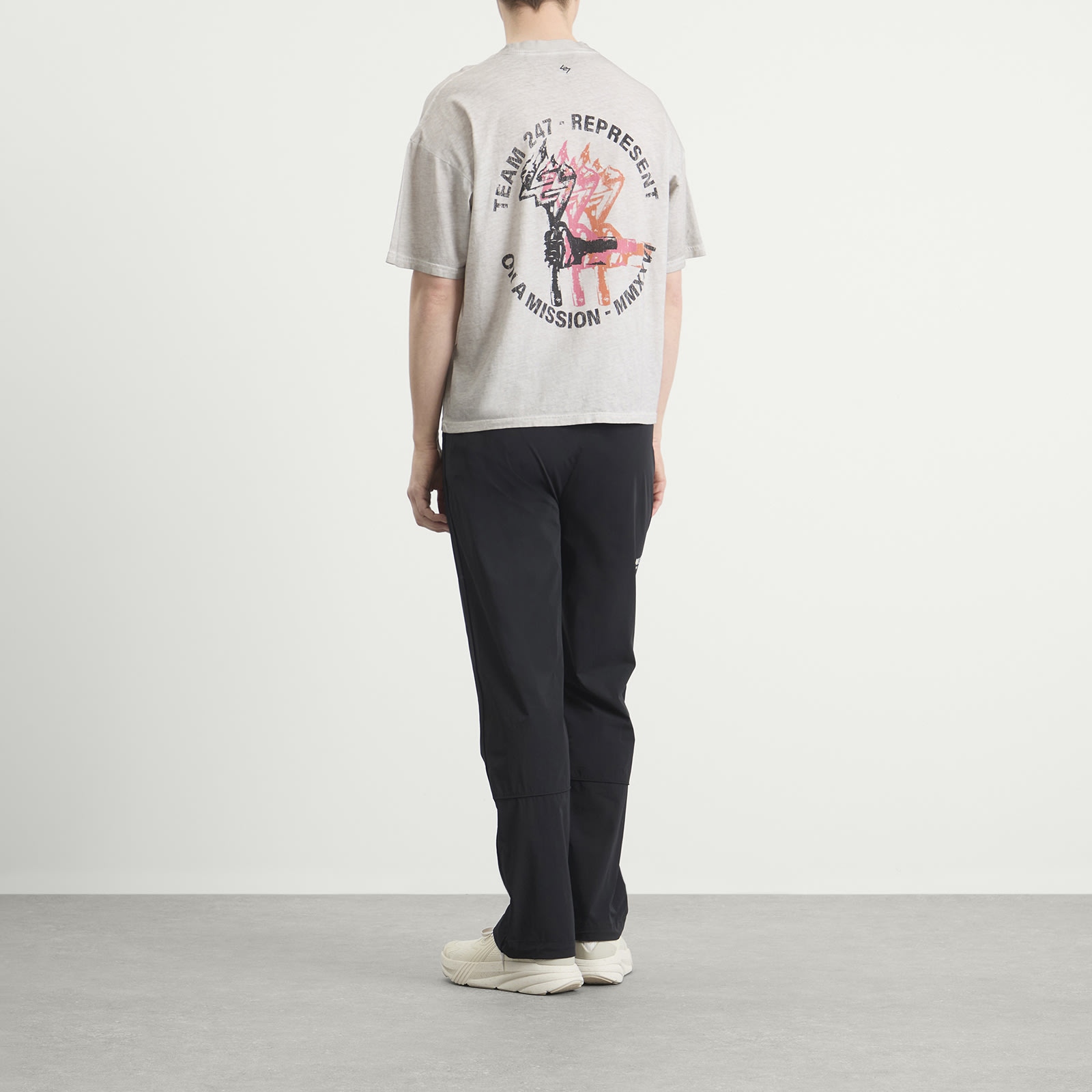 Men's Torch Crop T-Shirt Bleach Wash