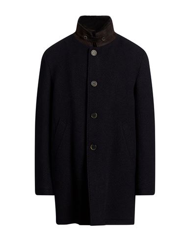 Man Coat Midnight blue Size 3XL Wool, Polyamide, Acrylic, Polyester, Mohair wool