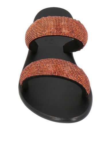 Woman Sandals Bronze Size 6 Textile fibers