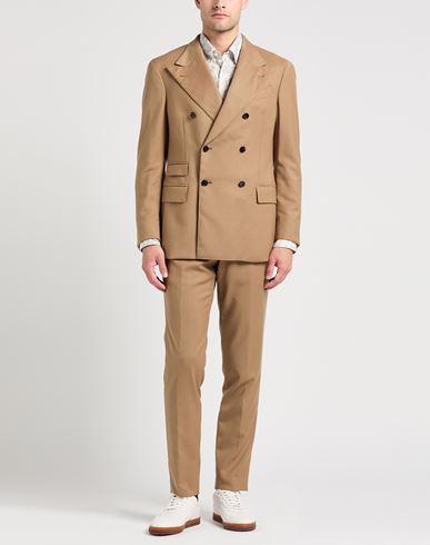Man Suit Camel Size 36 Virgin Wool, Elastane