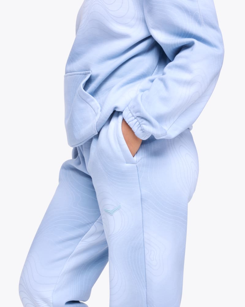 HOKA Essential Jogger Pants in Blue Cloud Topo