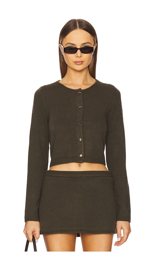 WeWoreWhat GILET FITTED CREWNECK en Olive.  XL. Also en