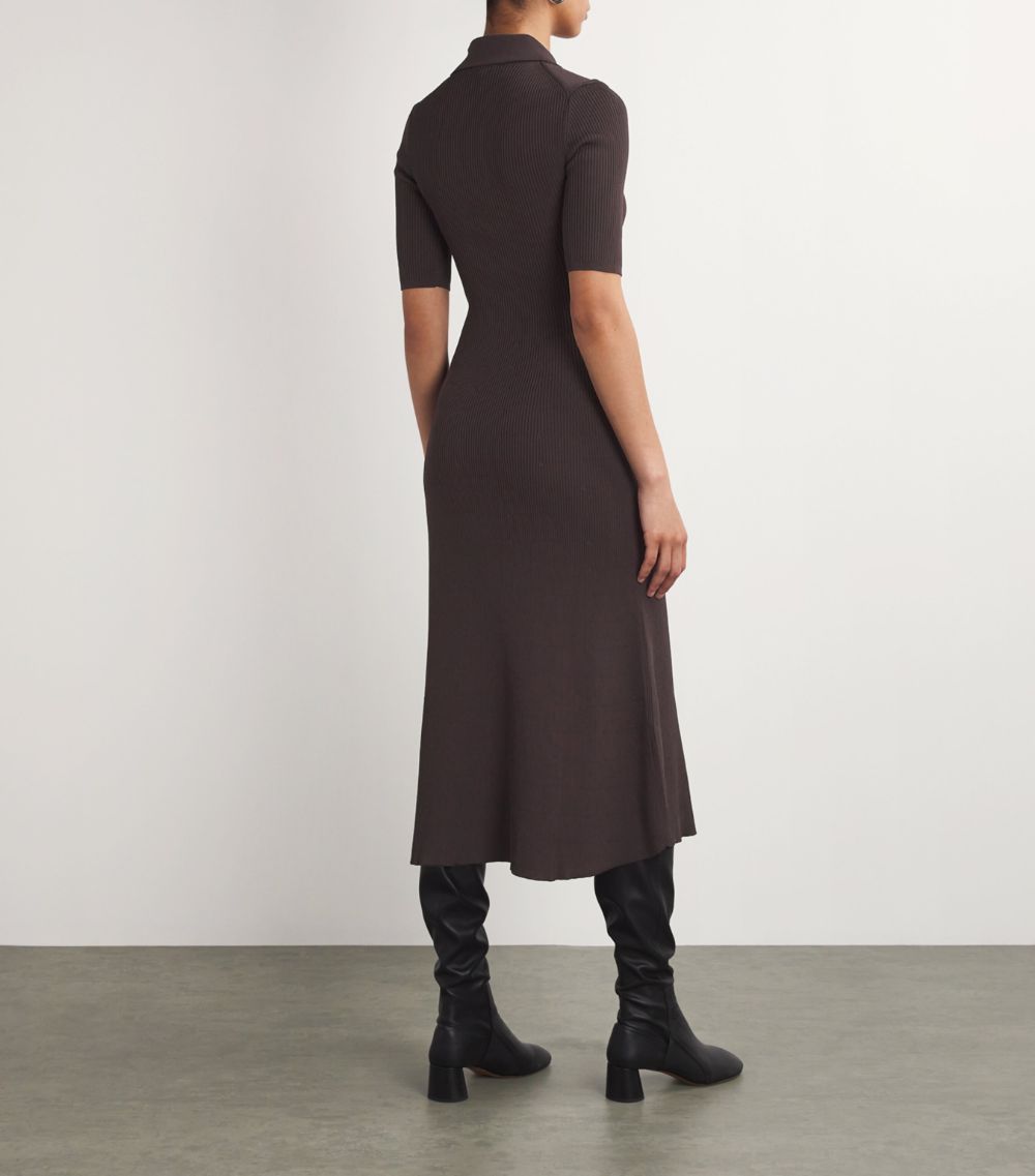 Polo-Collar Roland Midi Dress