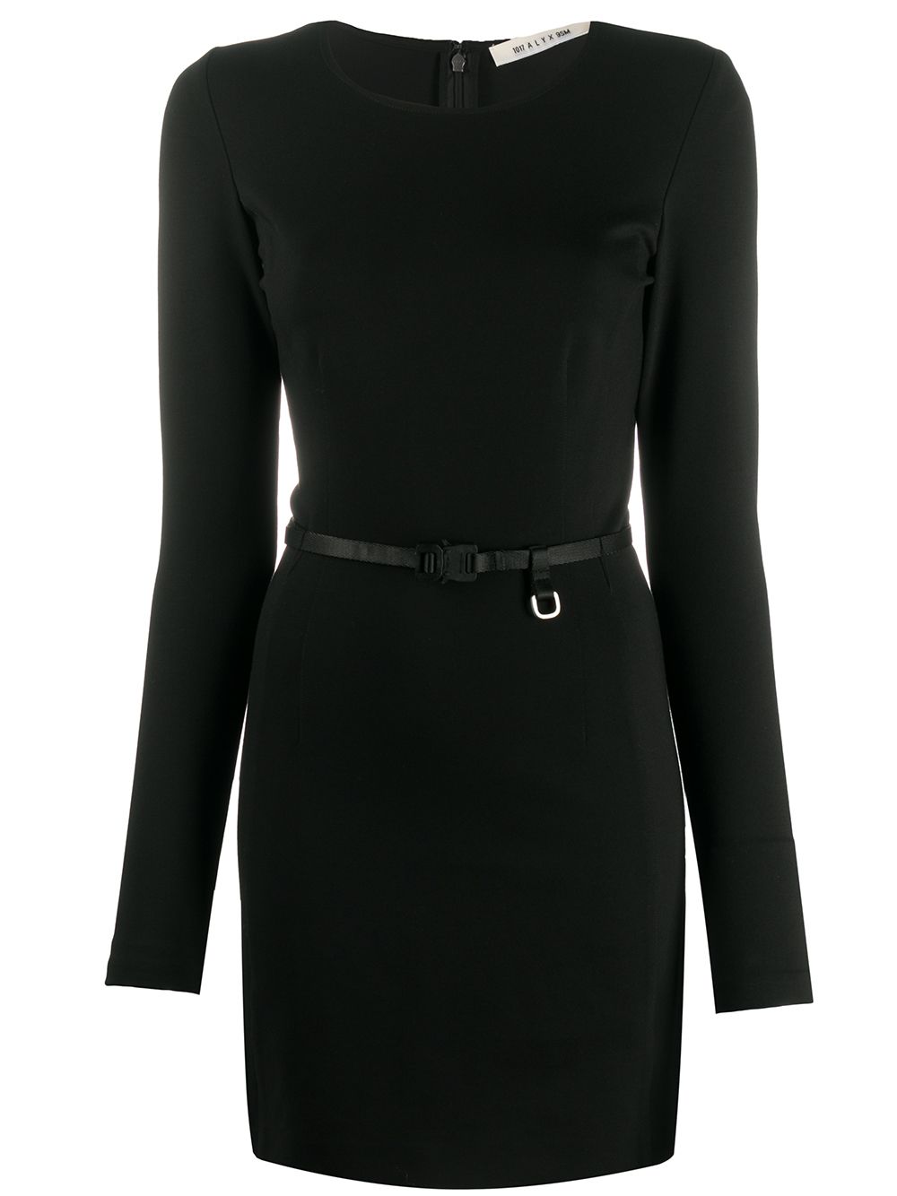 Belted mini dress - Black