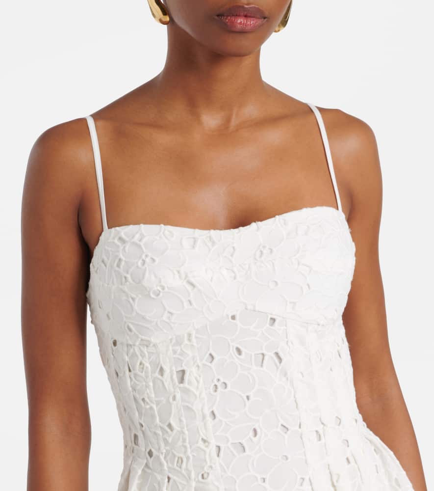 Kittiya broderie anglaise cotton midi dress