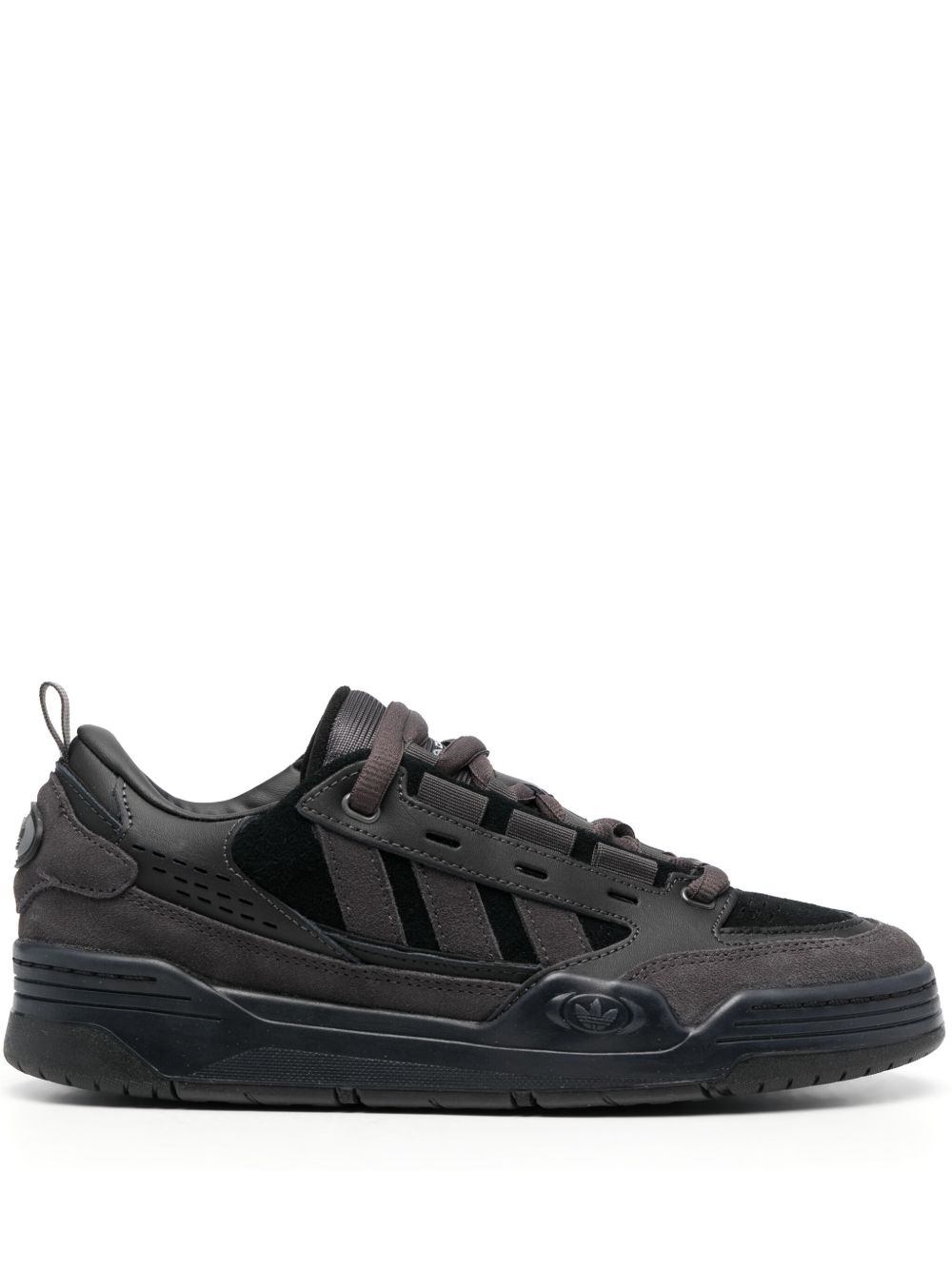 Adi2000 panelled suede sneakers - CORE BLACK / UTILITY BLACK / UTILITY BLACK