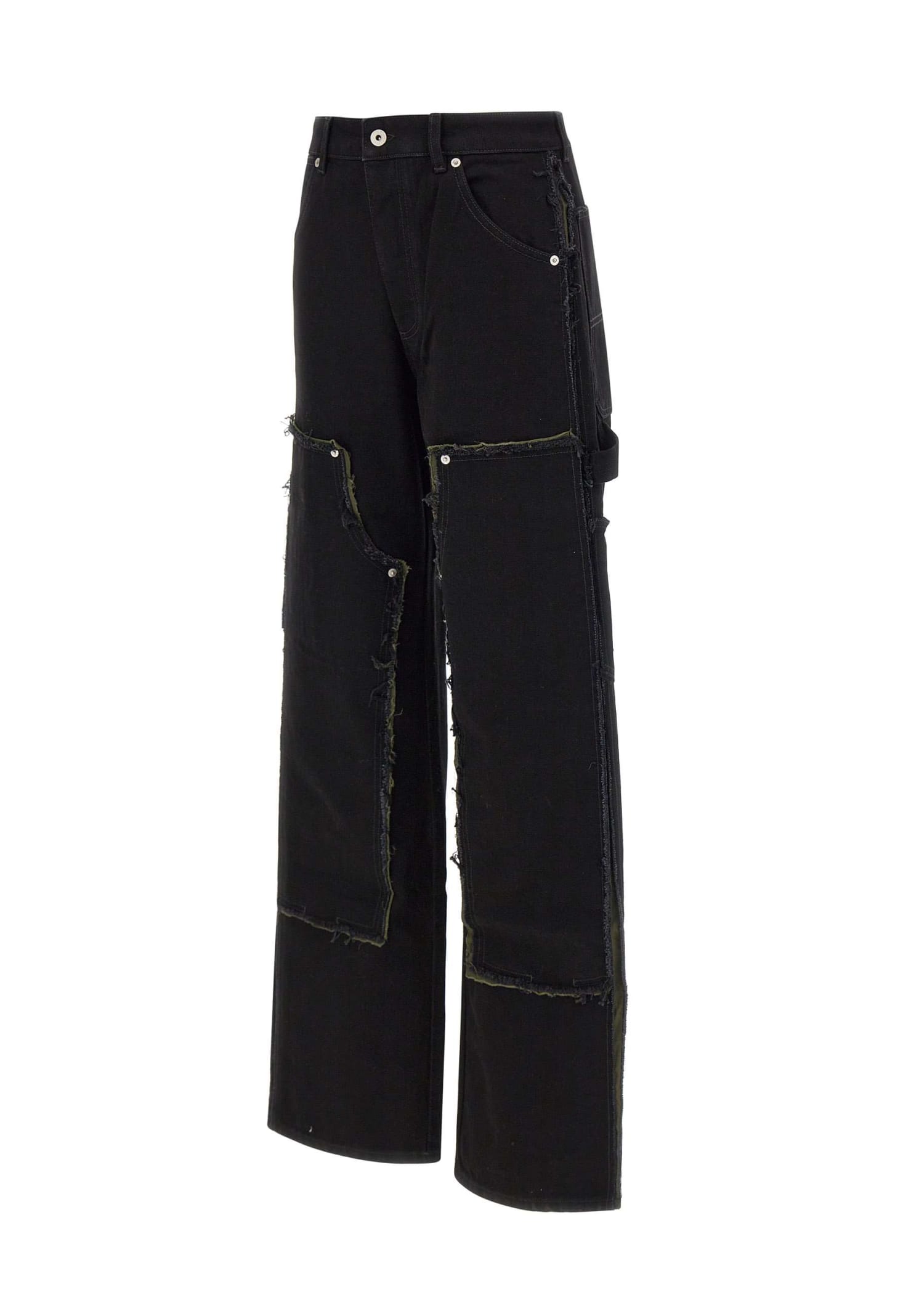 Rebuilt wide-leg carpenter jeans - Black