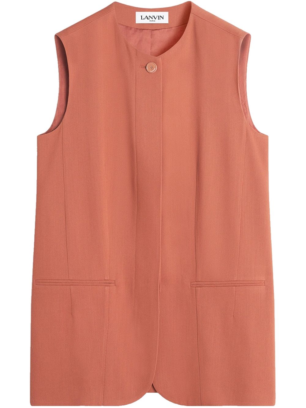 Lanvin round neck waistcoat - Orange