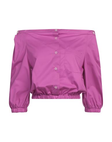 Woman Shirt Mauve Size 6 Cotton